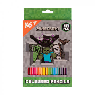 Олівці кольорові Yes 18 кольорів Minecraft Heroes (290732)