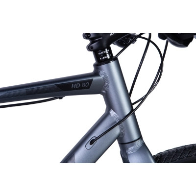 Велосипед Leon 28&quot; HD 80 DD рама-21&quot; Al сірий з чорним 2024 (OPS-LN-28-045)