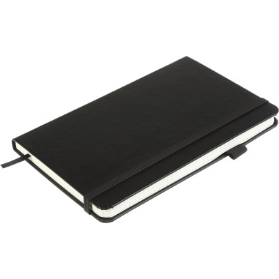 Книга записна Buromax Etalon 125x195 мм 96 аркушів в лінію обкладинка зі штучної шкіри Чорна (BM.291260-01)