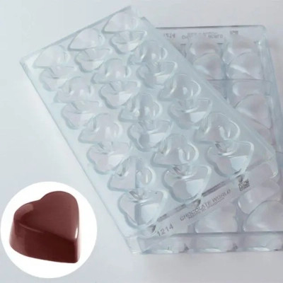 Форма для шоколаду Chocolate World Серце 31x35x18 мм 24 шт 15 г (1214 CW)