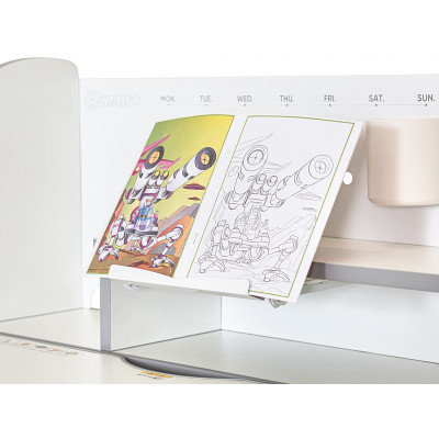 Парта Mealux Hamilton Multicolor Grey (BD-680 W/G MC+G з полицею)