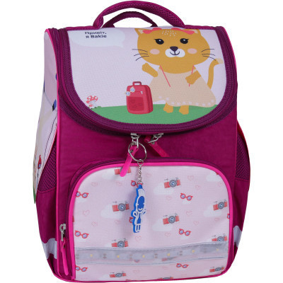 Портфель Bagland з ліхтариками Успіх 12 л. малиновий 434 (00551703) (80213771)
