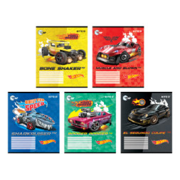 Зошит Kite Hot Wheels 12 аркушів, клітинка (HW24-232)