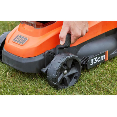 Газонокосарка Black&amp;Decker акумуляторна 18 В, 4.0 Ач, 32 см, 2 АКБ та ЗП (BCMW33184L2)