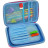 Пенал Cool For School 1 відділення з органайзером блакитний (QT-5627-Blue)
