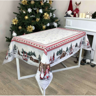 Скатертина Прованс гобеленова Snowfall 135х240 см (23409)