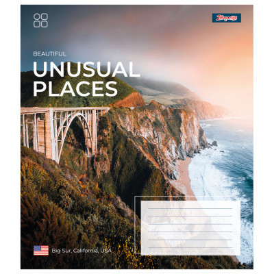 Зошит 1 вересня 1В Unusual places 60 аркушів лінія (767407)