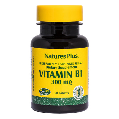 Вітамін Natures Plus Вітамін В1 (тіамін), Nature&#039;s Plus, 300 мг, 90 таблеток (NAP-01605)