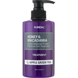 Маска для волосся Kundal Honey &amp; Macadamia Protein Hair Treatment Apple Green Tea 500 мл (8809693255627)