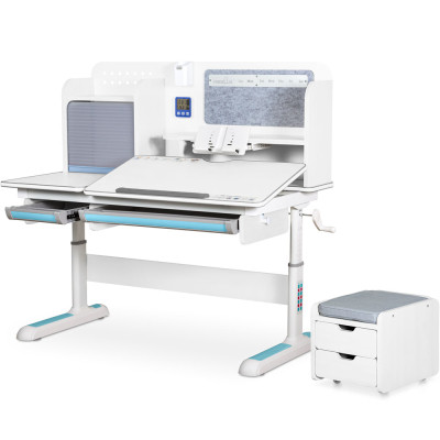 Парта Mealux Winnipeg Multicolor Plus WG Blue (BD-630 WG+BL з тумбою)