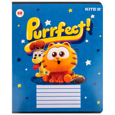 Зошит Kite Garfield, 12 аркушів, лінія (GF24-234)