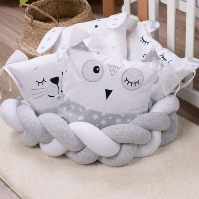 Дитячий постільний набір Верес Smiling animals white-gray new (216.07.110*90)