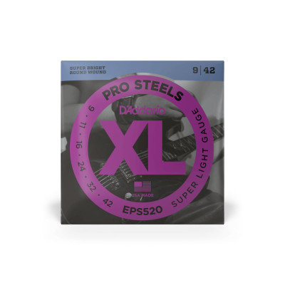 Струни для гітари D&#039;Addario XL ProSteels Super Light (9-42) (EPS520)