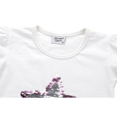 Футболка дитяча Breeze із зіркою з паєток (8752-92G-beige)
