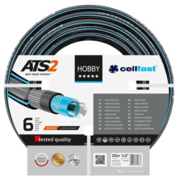 Шланг для поливу Cellfast HOBBY ATS, 1/2&quot;, 25м, 6 шарів, до 30 Бар, -20…+60°C (16-200)