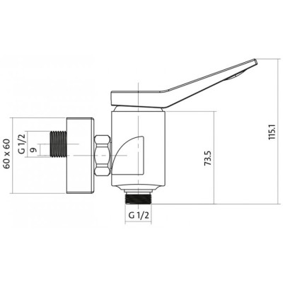 Змішувач Cersanit CROMO для душу (S951-036)