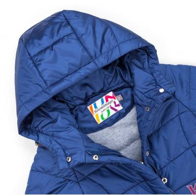 Куртка дитяча Snowimage подовжена з капюшоном і квіточками (SICY-G107-110G-blue)