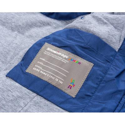 Куртка дитяча Snowimage подовжена з капюшоном і квіточками (SICY-G107-110G-blue)