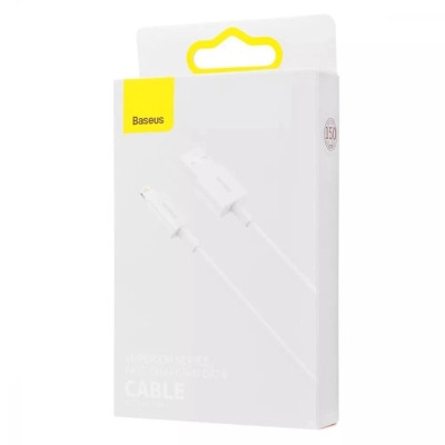 Дата кабель USB 2.0 AM to Lightning 1.5m Superior Fast Charging 2.4A white Baseus (CALYS-B02)