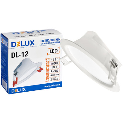 Світильник Delux DL-12 3000К 12Вт 960лм (90018632)