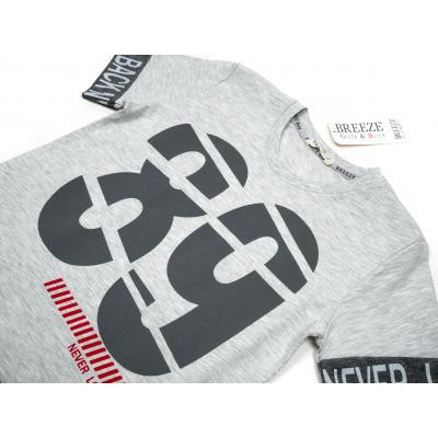 Футболка дитяча Breeze &quot;NEVER LOOK BACK&quot; (14311-146B-gray)