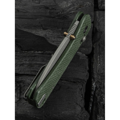 Ніж Weknife Banter 2, Green Mikarta, Stonewash (WE23075-3)