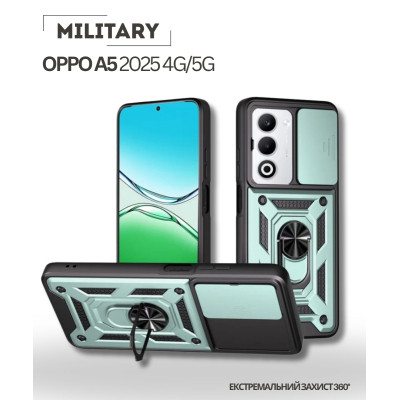 Чохол до мобільного телефона BeCover Military Oppo A5 2025 4G/5G Dark Green (714573)