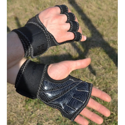 Рукавички для фітнесу MadMax MFG-303 MAXGRIP Neoprene Wraps Black/Grey L/XL (MFA-303_L/XL)