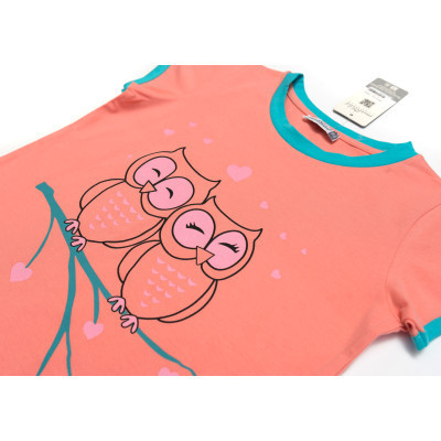 Піжама дитяча Matilda з совушками (11590-3-116G-peach)