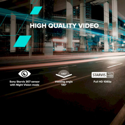Відеореєстратор Canyon DVR10 FullHD 1080p Wi-Fi Black (CND-DVR10)