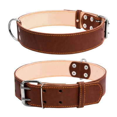 Нашийник для тварин Collar подвійний 45 мм 56-68 см коричневий (03596)