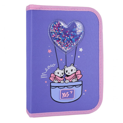 Пенал Yes Purr Meow HP-04 твердий одинарний з двома клапанами (533624)