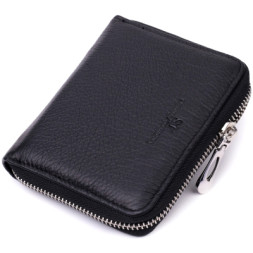Гаманець ST Leather З натуральної шкіри Чорний (22449)