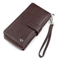 Гаманець ST Leather З натуральної шкіри Коричневий (18457)