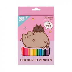Олівці кольорові Yes 18 кольорів Pusheen рожевий (290733)