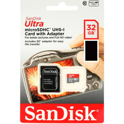 Карта пам&#039;яті SanDisk 32GB microSDHC class 10 UHS-I A1 (SDSQUA4-032G-GN6IA)