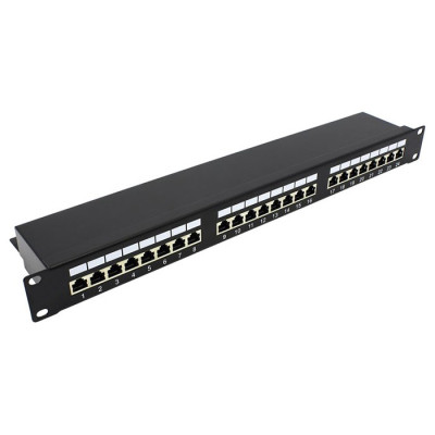 Патч-панель 19&quot; 24xRJ-45 STP cat.5e, 1U Molex (KD-PP30-STP-C5e-24P)