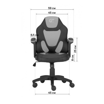 Крісло ігрове GT Racer X-1414 Gray/Gray (X-1414 Fabric Gray/Gray)