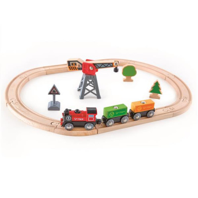 Залізниця Hape Доставка вантажів 19 елементів (E3731)