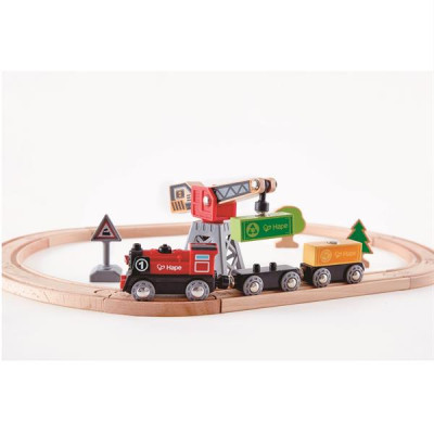 Залізниця Hape Доставка вантажів 19 елементів (E3731)