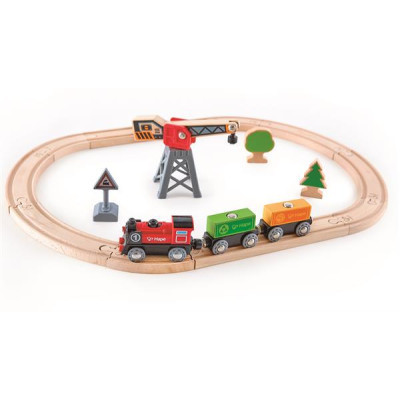 Залізниця Hape Доставка вантажів 19 елементів (E3731)