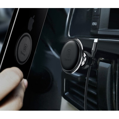 Універсальний автотримач Baseus Magnetic Air Vent Car Mount Holder Black (SUGX-A01)