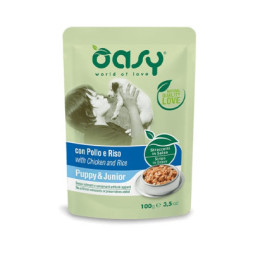Вологий корм для собак OASY One Protein Formula Puppy курка та рис 100 г (8054329510643)