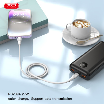 Дата кабель USB-C to Lightning 1.0m 27W High Elastic Zeus XO (NBQ239A_Black)