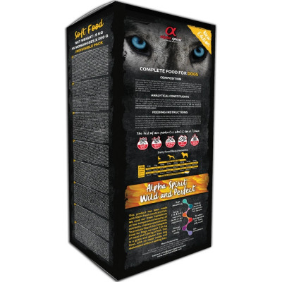 Напіввологий корм для собак Alpha Spirit Semi-moist Free Range Poultry Box 9 кг + консерва (8436586310127)