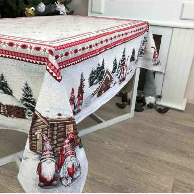 Скатертина Прованс гобеленова Snowfall 135х300 см (23411)