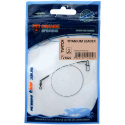 Повідець Ukrspin Orange Spinning титан AFW з вертлюгом 23см 13.6кг(30lb)/0.38 (1590.02.56)