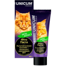Паста для тварин Unicum Duo Мультивітамін+ШКТ для котів та кошенят 100 г (4820150208806)