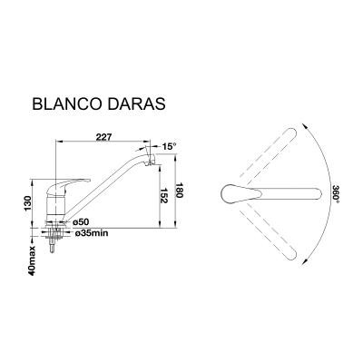 Змішувач Blanco DARAS silgr.КОФЕ (517729)