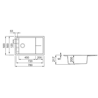 Мийка кухонна Elleci UNICO 305 black K86